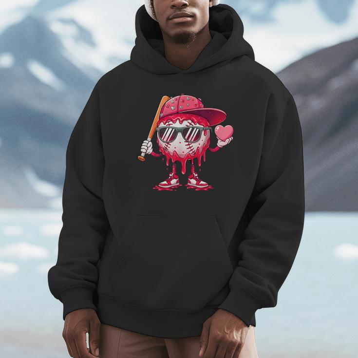 Ice Cream Drip Baseball Valentine's Day Spots Baseball Drip Unisex Hoodie Ice Cream Drip Baseball Valentine's Day Spots Baseball Drip Unisex Hoodie