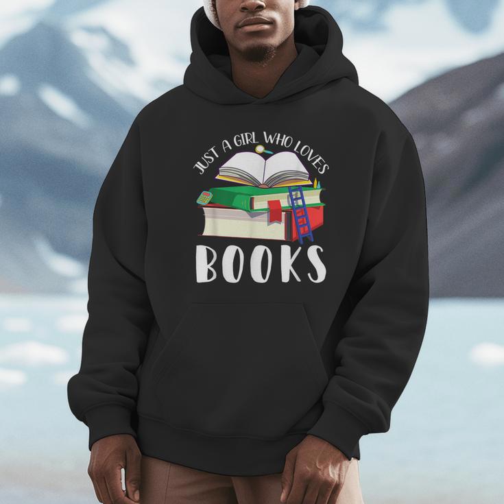 Just A Girl Who Loves Books Lover Bookworm Librarian Reading Unisex Hoodie