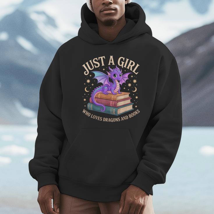 Just A Girl Who Loves Dragons And Books Cute Fantasy Unisex Hoodie Just A Girl Who Loves Dragons And Books Cute Fantasy Unisex Hoodie