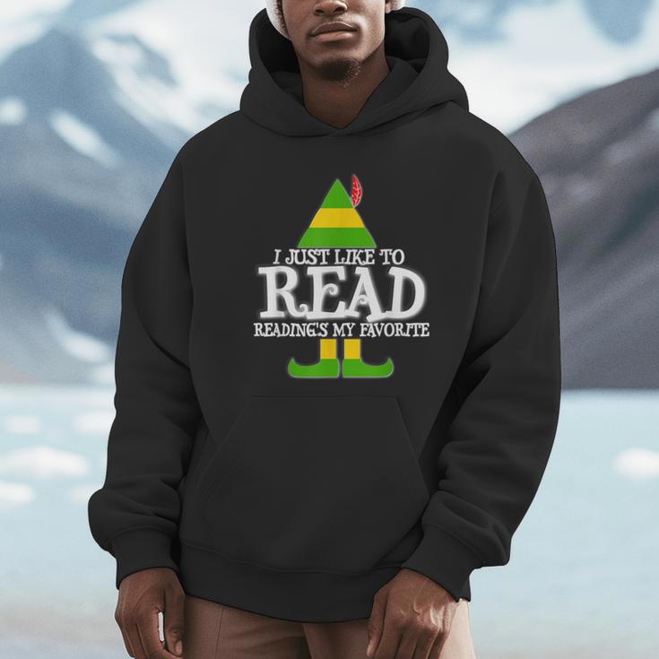 I Just Like To Read READING ELF Book Love Christmas Holiday Unisex Hoodie I Just Like To Read READING ELF Book Love Christmas Holiday Unisex Hoodie