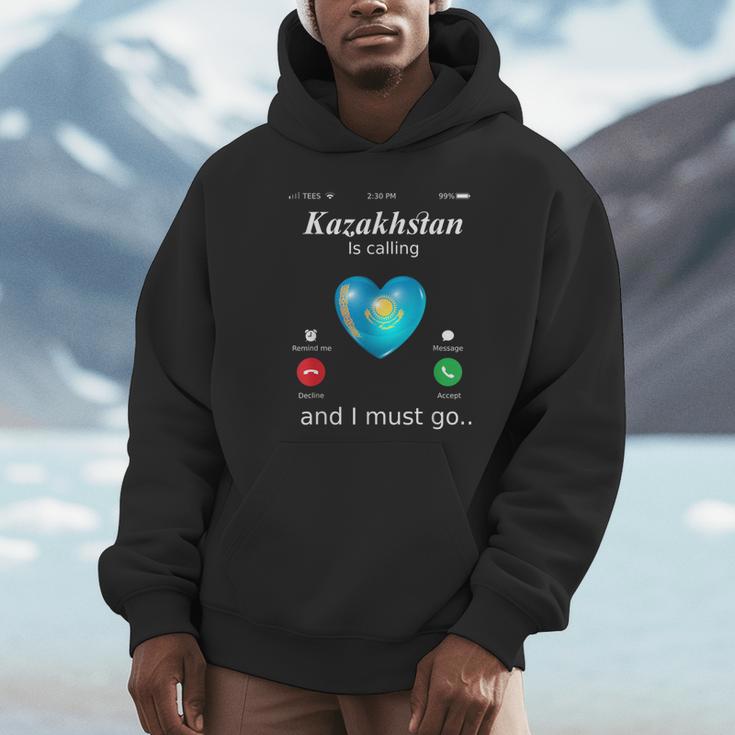 Kazakhstan Ruft Und Ich Muss Gehen カザフスタン国旗tシャツ パーカー