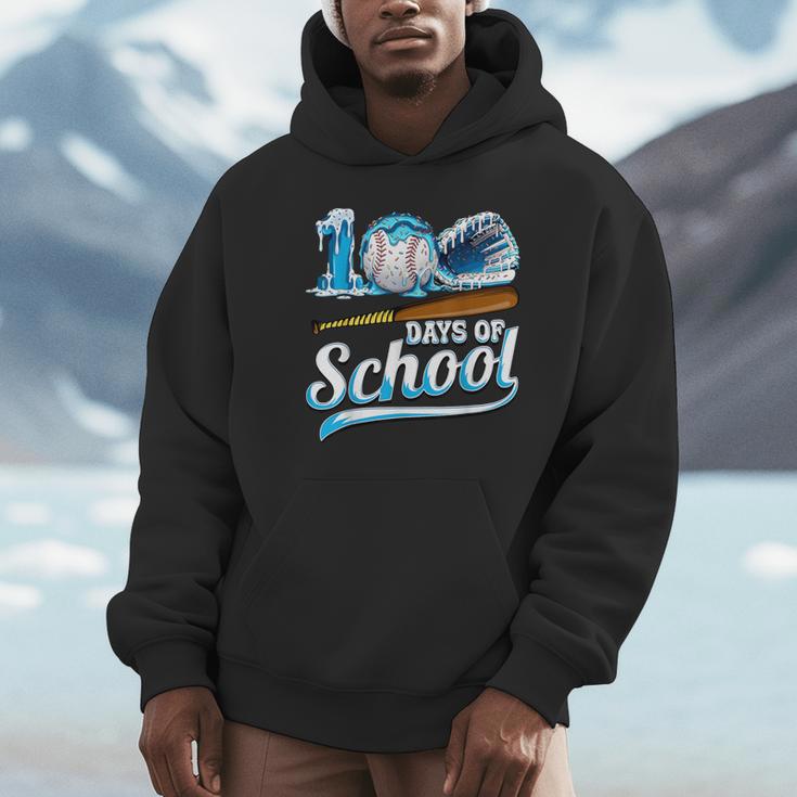Kid 100 Days Of School Drip Baseball Ice Cream 100th Day Boy Unisex Hoodie Kid 100 Days Of School Drip Baseball Ice Cream 100th Day Boy Unisex Hoodie