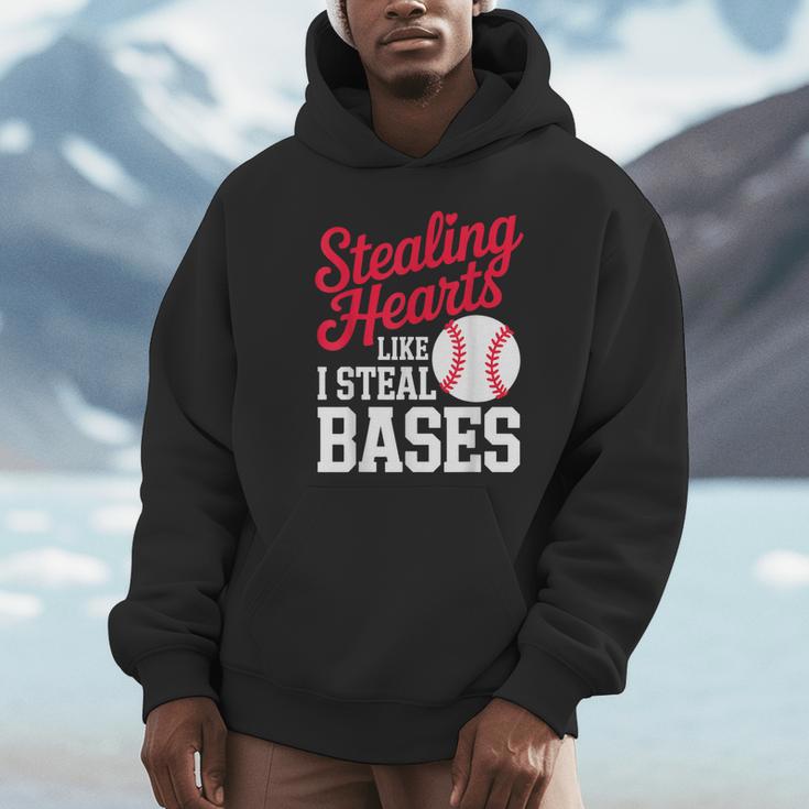 Kids Stealing Hearts Cute Baseball Boys Unisex Hoodie Kids Stealing Hearts Cute Baseball Boys Unisex Hoodie