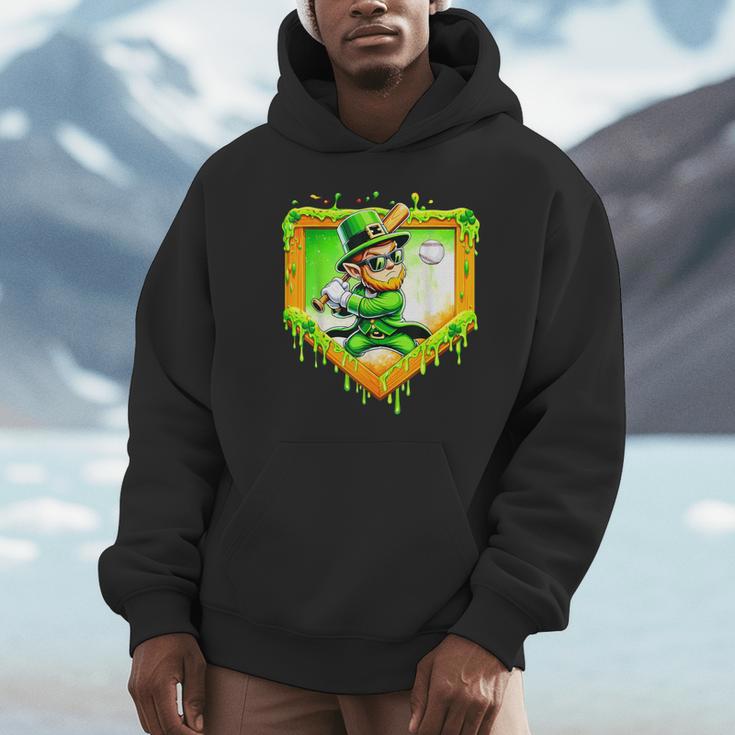 Leprechaun Baseball St Patricks Day Ice Cream Drip Men Boys Unisex Hoodie Leprechaun Baseball St Patricks Day Ice Cream Drip Men Boys Unisex Hoodie