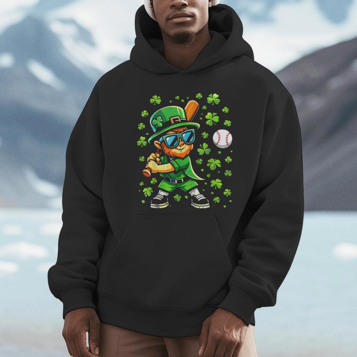 Leprechaun Playing Baseball Happy St Patricks Day Men Boys Unisex Hoodie Leprechaun Playing Baseball Happy St Patricks Day Men Boys Unisex Hoodie