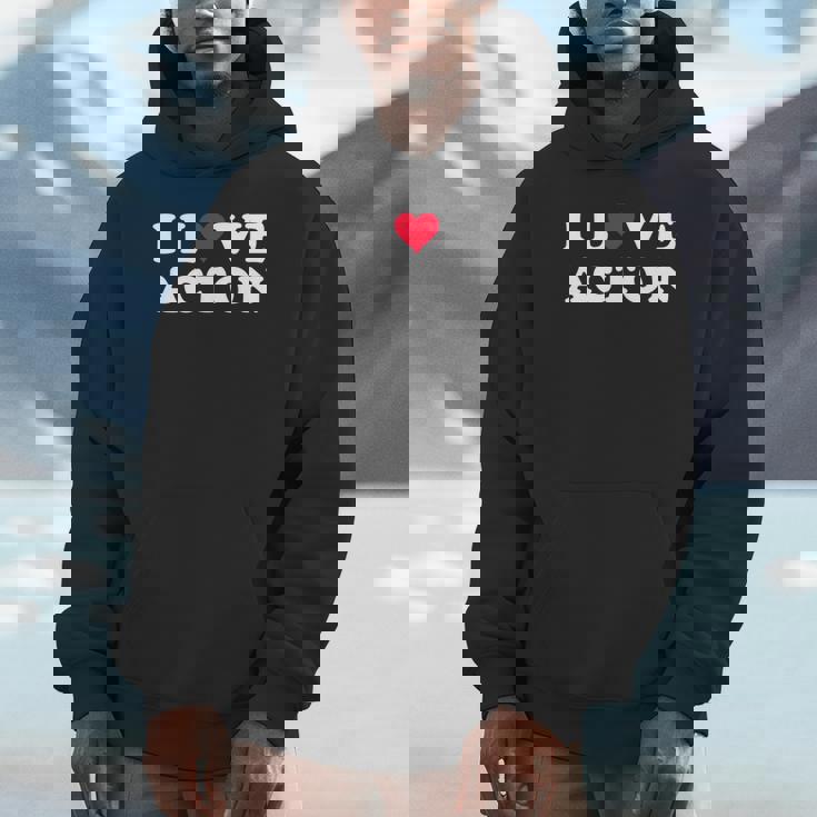 I Love Acton マッチング ガールフレンド&ボーイフレンド アクトン名 長袖tシャツ パーカー