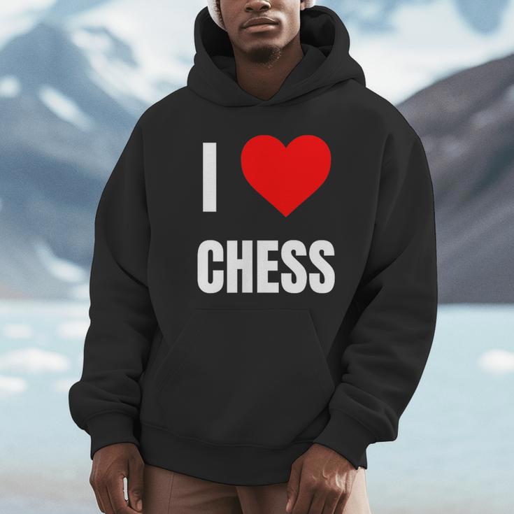 I Love Chess ハートギフト メンズ レディース キッズ アパレル 服 パーカー