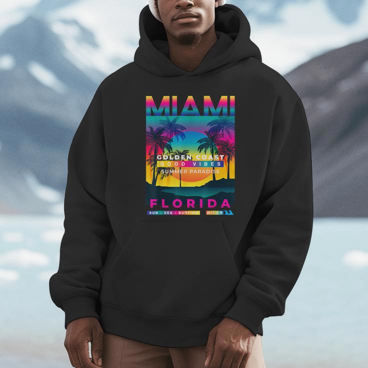 I Love Miami Miamiibes Illustration Graphic s パーカー