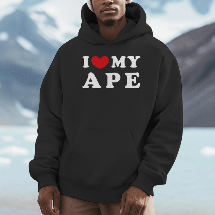 I Love My Ape アイ・ラブ・マイ・エイプ、アイ・ハート・マイ・エイプ 長袖tシャツ パーカー