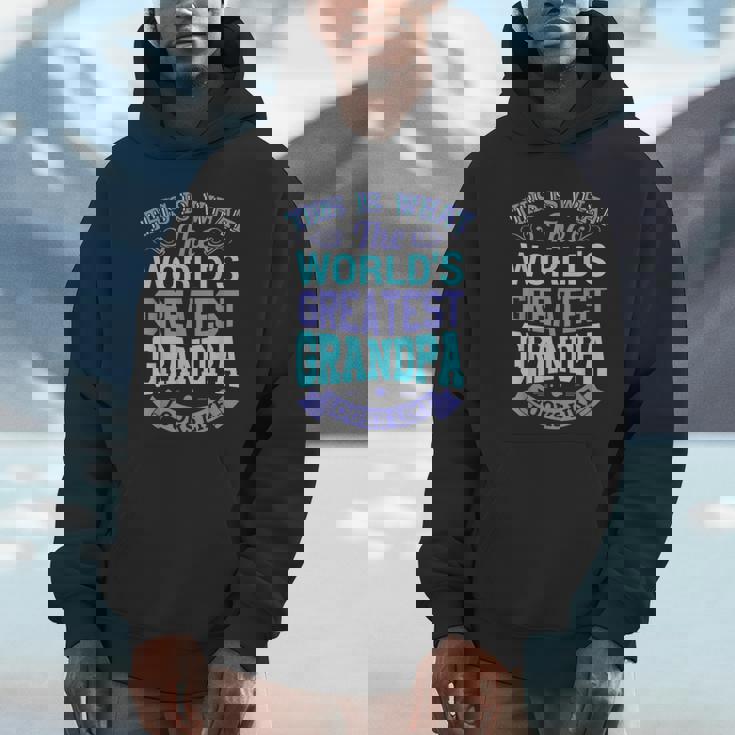 I Love My Grandpa Best Cool Grandpa グラフィックイラスト パーカー