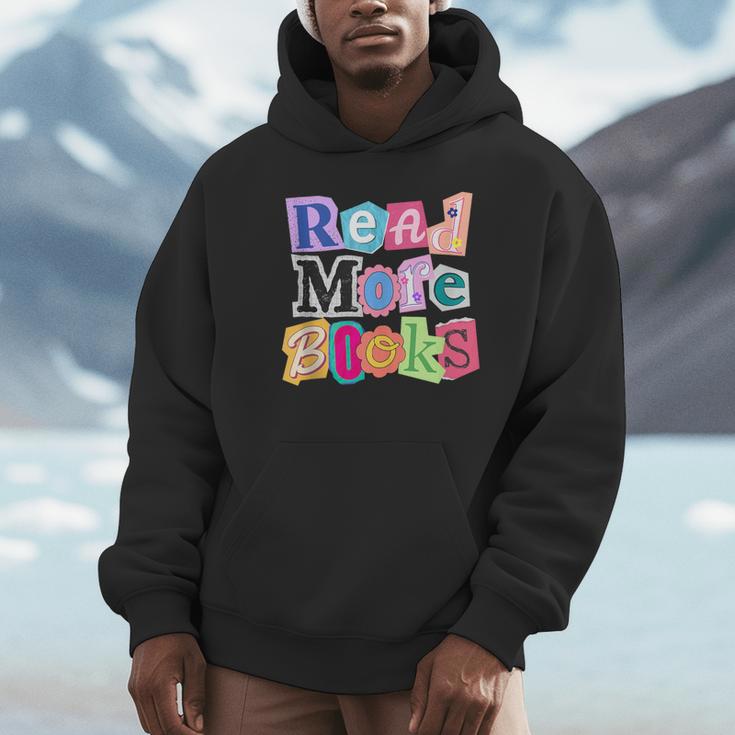 Magazine Letters Read More Books Unisex Hoodie Magazine Letters Read More Books Unisex Hoodie