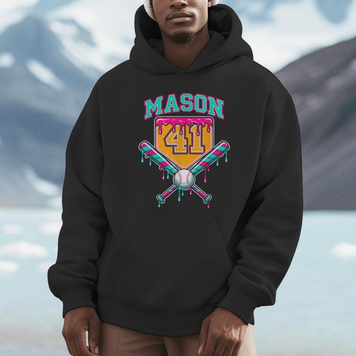 Mason 41 Meme Ice Cream Drip Baseball Birthday Costume Unisex Hoodie