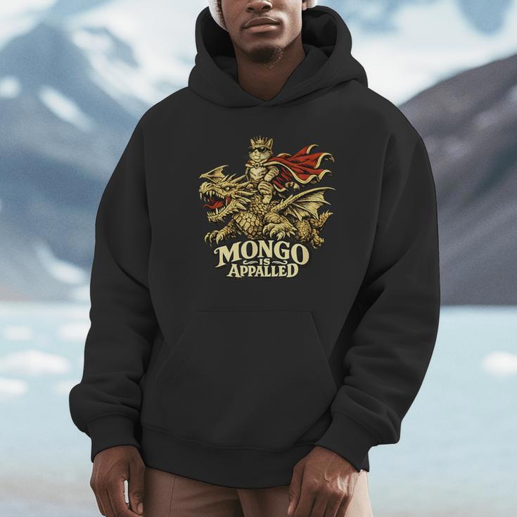 Mongo Is Appalled Princess Cat Riding Dinosaur Book Lover Unisex Hoodie