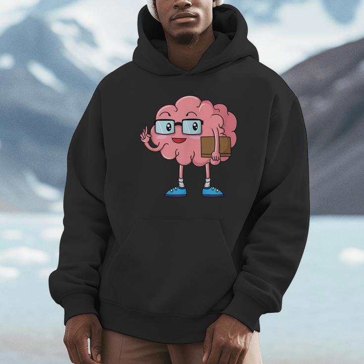 Nerd Brain With Book And Glasses Unisex Hoodie