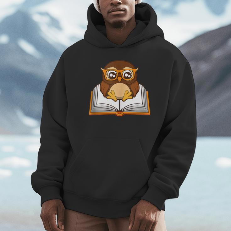 Owl Book Literature Book Reading Unisex Hoodie