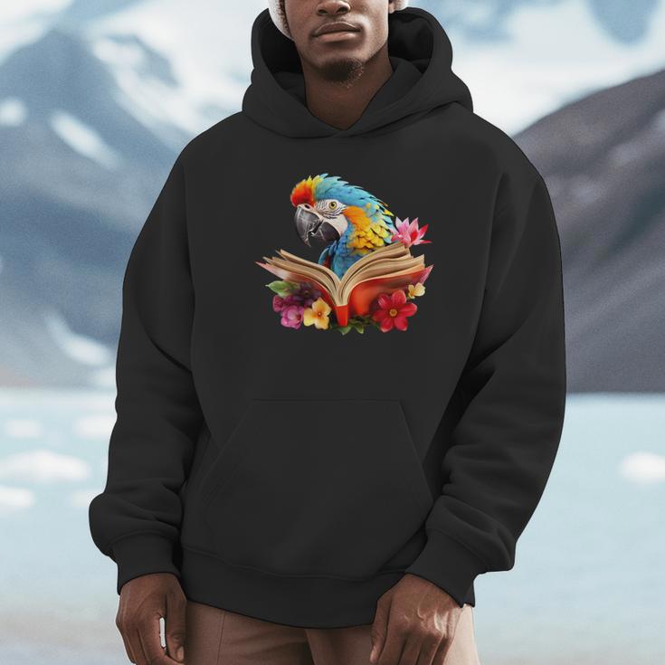 Parrot Reading Book Unisex Hoodie