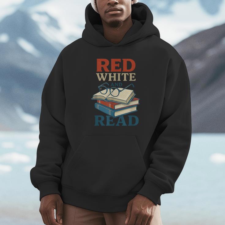 Patriotic Red & Read 4th Of July Book Lover Librarian Unisex Hoodie Patriotic Red & Read 4th Of July Book Lover Librarian Unisex Hoodie