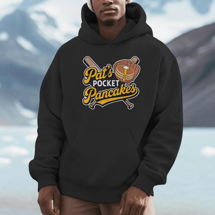 Pat's Pocket Pancakes Baseball Glove Stack Syrup Unisex Hoodie Pat's Pocket Pancakes Baseball Glove Stack Syrup Unisex Hoodie