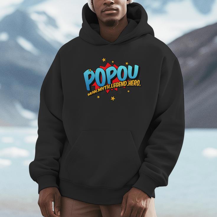 Popou Grandpa Man Myth Legend Hero Pop Art Comic Book Unisex Hoodie