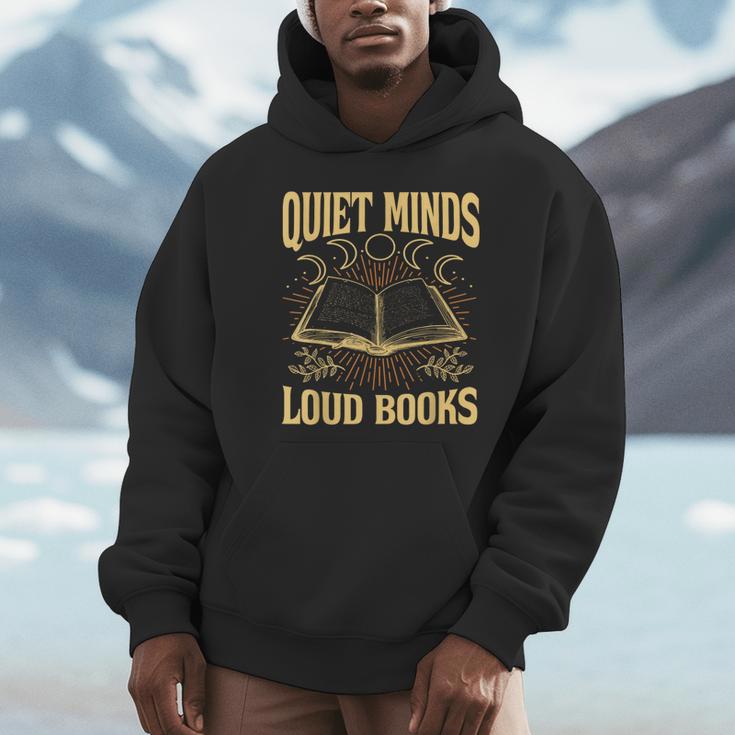 Quiet Minds Loud Books Introvert Reader Book Lover Unisex Hoodie