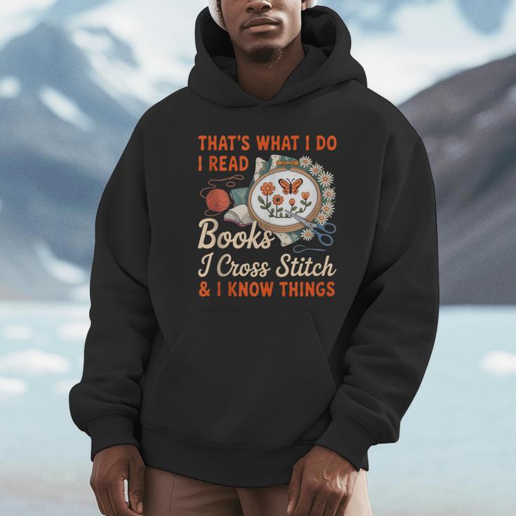 Read Books I Cross Stitch Sewing Stitcher Quilt Cross Stitch Unisex Hoodie Read Books I Cross Stitch Sewing Stitcher Quilt Cross Stitch Unisex Hoodie
