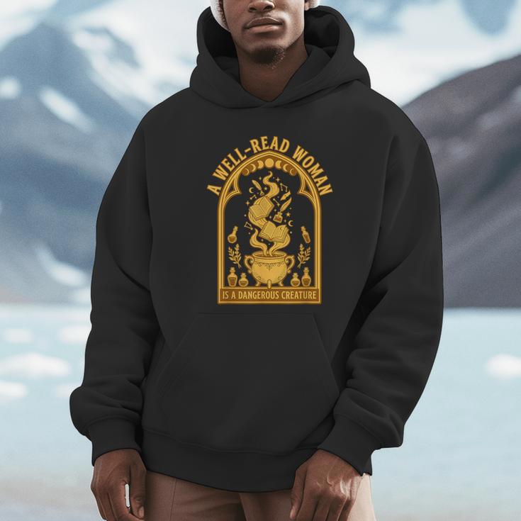 A Well Read Woman Is A Dangerous Creature Book Witch Unisex Hoodie A Well Read Woman Is A Dangerous Creature Book Witch Unisex Hoodie