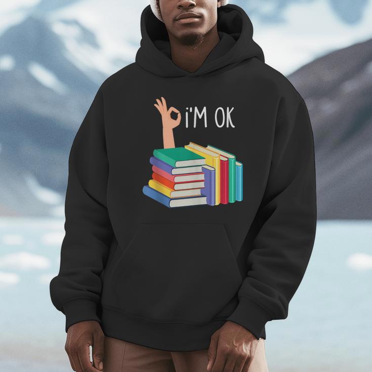 Reading Books Librarian Reader Nerd I'm Ok Unisex Hoodie