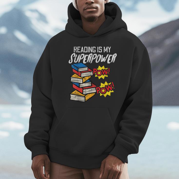 Reading Is My Superpower Book Lover Bookworm Librarian Unisex Hoodie