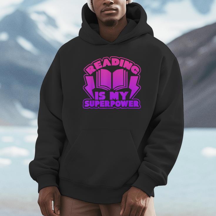 Reading Is My Superpower Graphic Book T-Shirt Unisex Hoodie