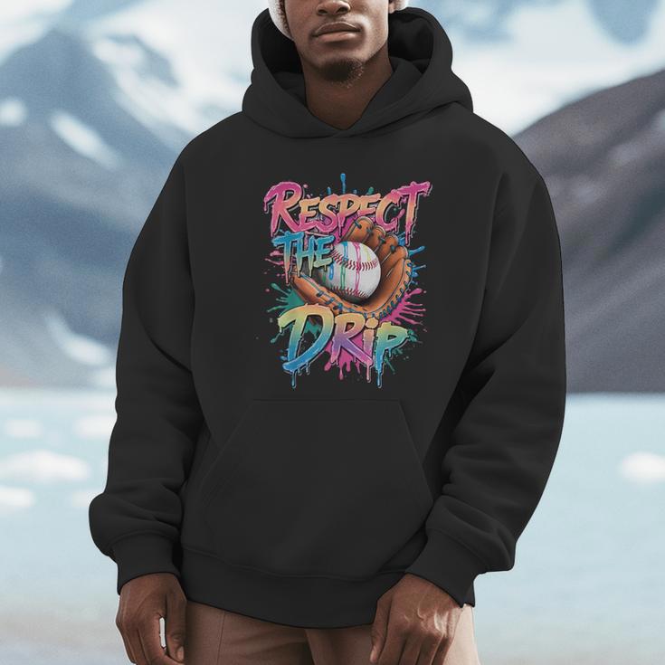 Respect The Drip Baseball Drip Glove Youth Boys Girls Player Unisex Hoodie Respect The Drip Baseball Drip Glove Youth Boys Girls Player Unisex Hoodie