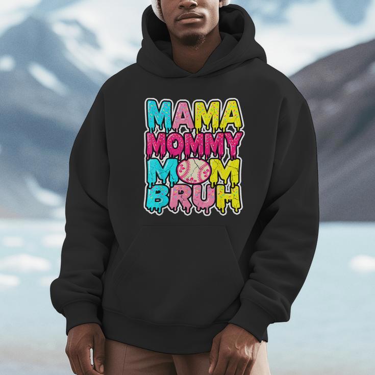 Retro Mama Mommy Mom Bruh Baseball Women Girls Unisex Hoodie