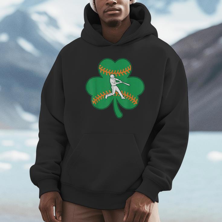 Retro Shamrock Baseball St Patricks Day Men Women Boys Girls Unisex Hoodie