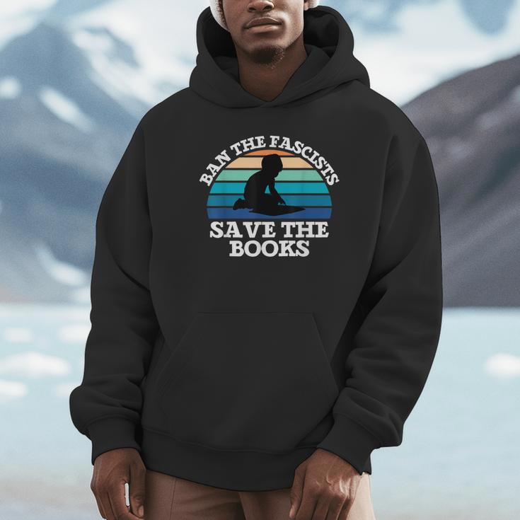 Retro Vintage Ban The Fascists Save The Books Book Lovers Unisex Hoodie Retro Vintage Ban The Fascists Save The Books Book Lovers Unisex Hoodie