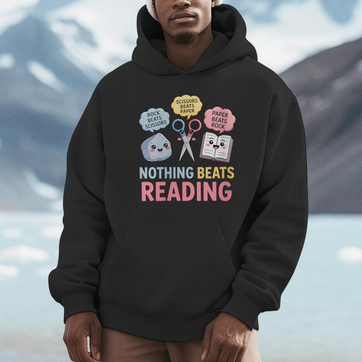 Rock Paper Scissors Nothing Beats Reading Book Lover Unisex Hoodie Rock Paper Scissors Nothing Beats Reading Book Lover Unisex Hoodie