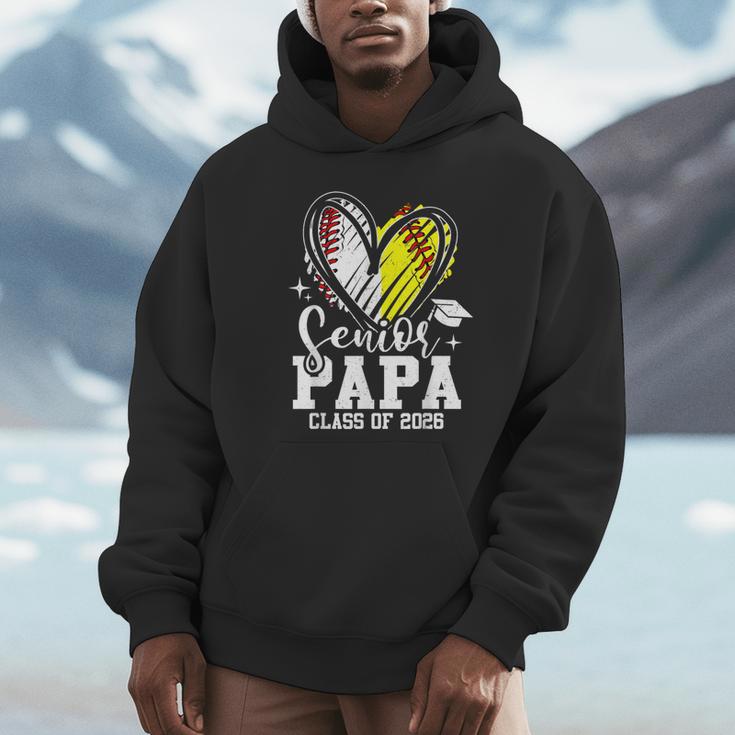 Senior Papa Class Of 2026 Baseball Softball Graduation Heart Unisex Hoodie Senior Papa Class Of 2026 Baseball Softball Graduation Heart Unisex Hoodie