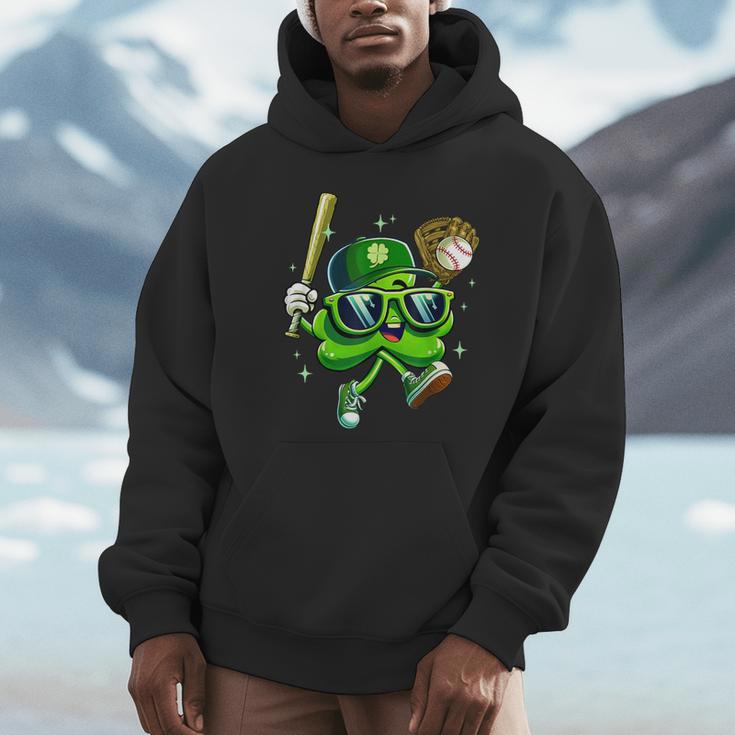 Shamrock Lucky Clover Baseball Patricks Day Family Matching Unisex Hoodie