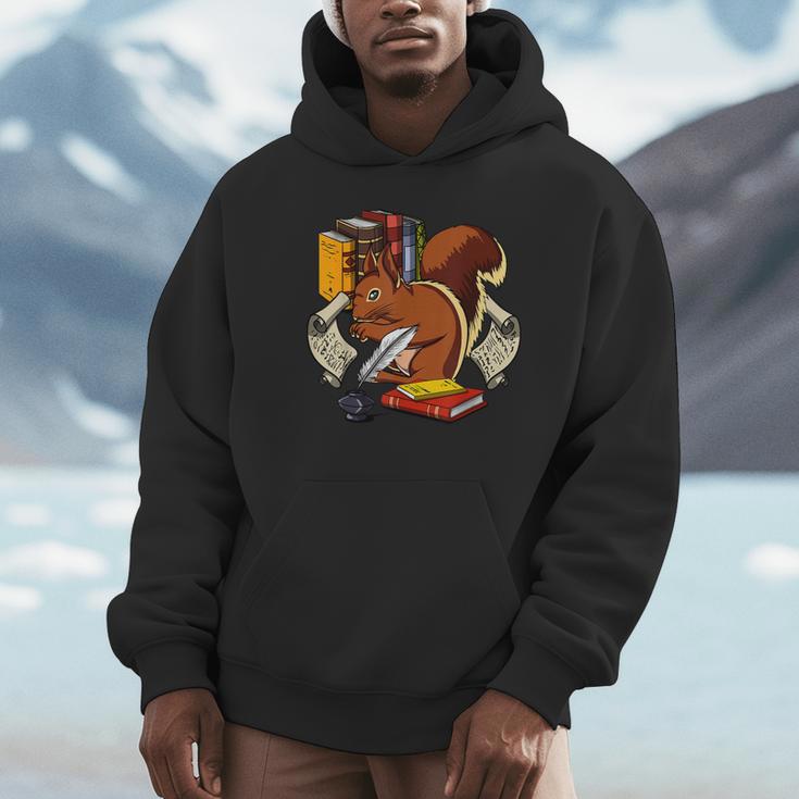 Squirrel Reading Book Cute Forest Animal Unisex Hoodie Squirrel Reading Book Cute Forest Animal Unisex Hoodie