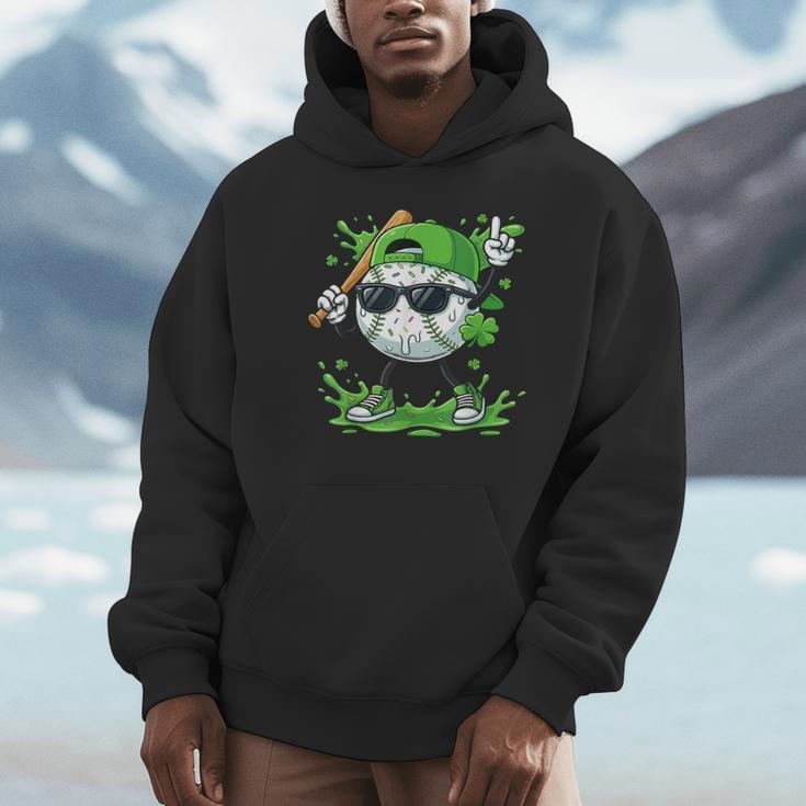 St Patrick Day Baseball Drip Ice Cream Baseball Player Men Unisex Hoodie St Patrick Day Baseball Drip Ice Cream Baseball Player Men Unisex Hoodie