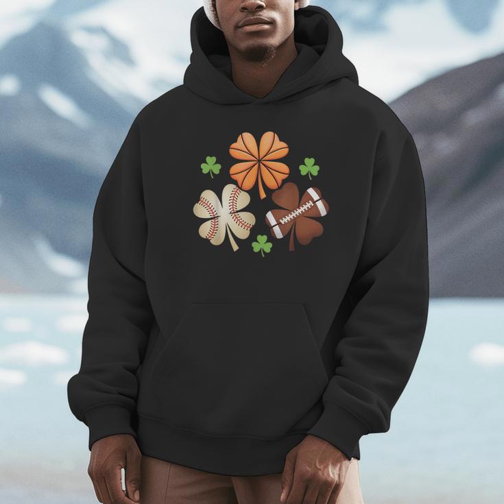 St Patricks Day Shamrock Basketball Baseball Irish Boys Men Unisex Hoodie St Patricks Day Shamrock Basketball Baseball Irish Boys Men Unisex Hoodie
