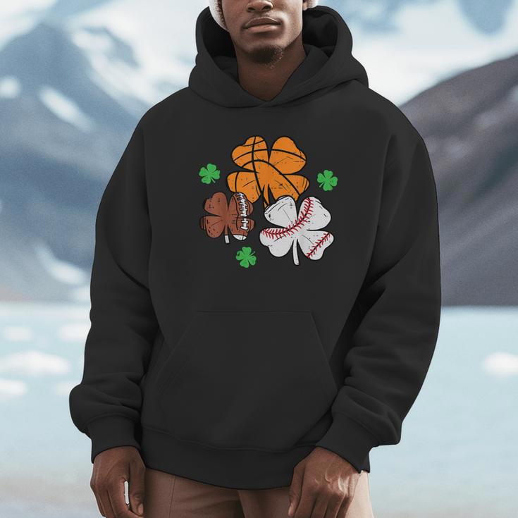 St Patricks Day Shamrock Basketball Baseball Men Boys Kids Unisex Hoodie St Patricks Day Shamrock Basketball Baseball Men Boys Kids Unisex Hoodie