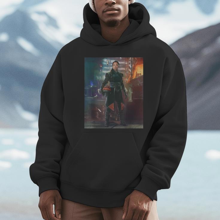 Star Wars The Book Of Boba Fett Fennec Shand Portrait Unisex Hoodie Star Wars The Book Of Boba Fett Fennec Shand Portrait Unisex Hoodie