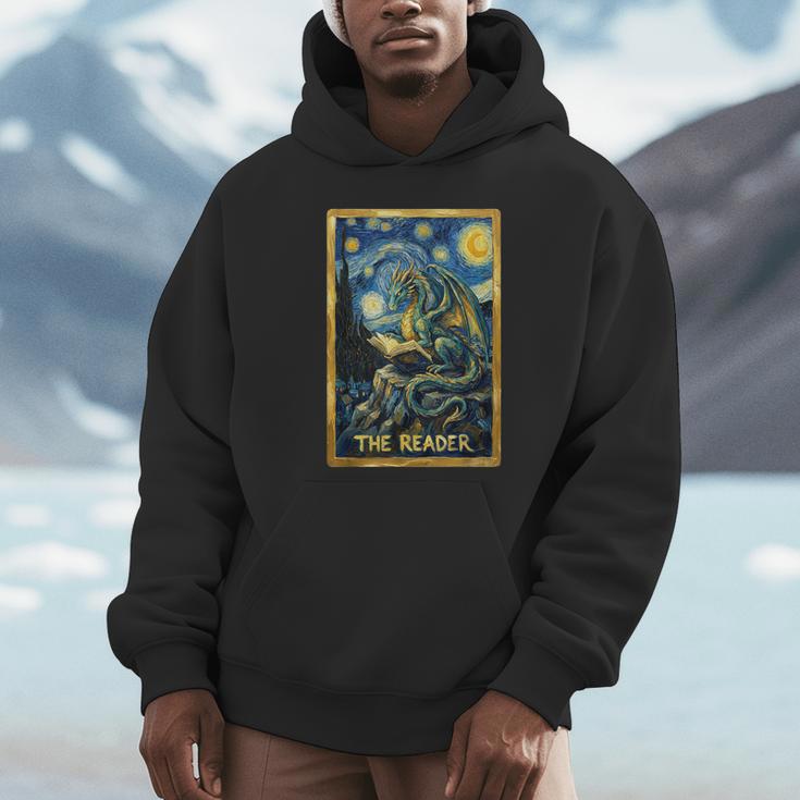 Starry Dragon Reading Book The Reader Fantasy Reader Unisex Hoodie Starry Dragon Reading Book The Reader Fantasy Reader Unisex Hoodie