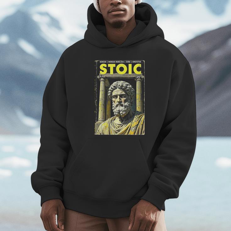 Stoic Philosophy Vintage Book Cover Stoicism Philosopher Unisex Hoodie Stoic Philosophy Vintage Book Cover Stoicism Philosopher Unisex Hoodie