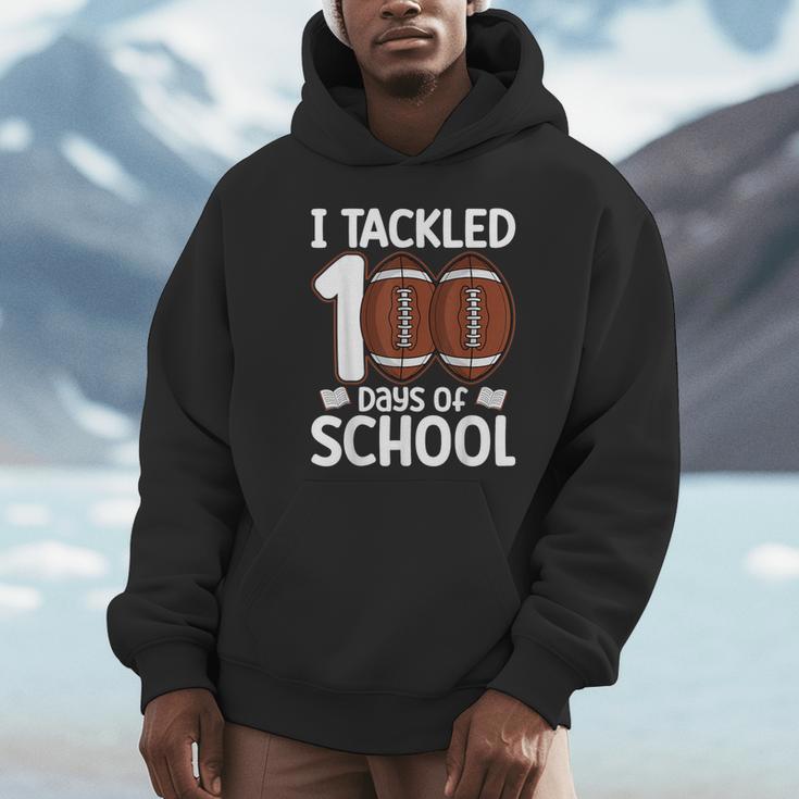 I Tackled 100 Days Of School Baseball Player Kids Teacher Unisex Hoodie I Tackled 100 Days Of School Baseball Player Kids Teacher Unisex Hoodie