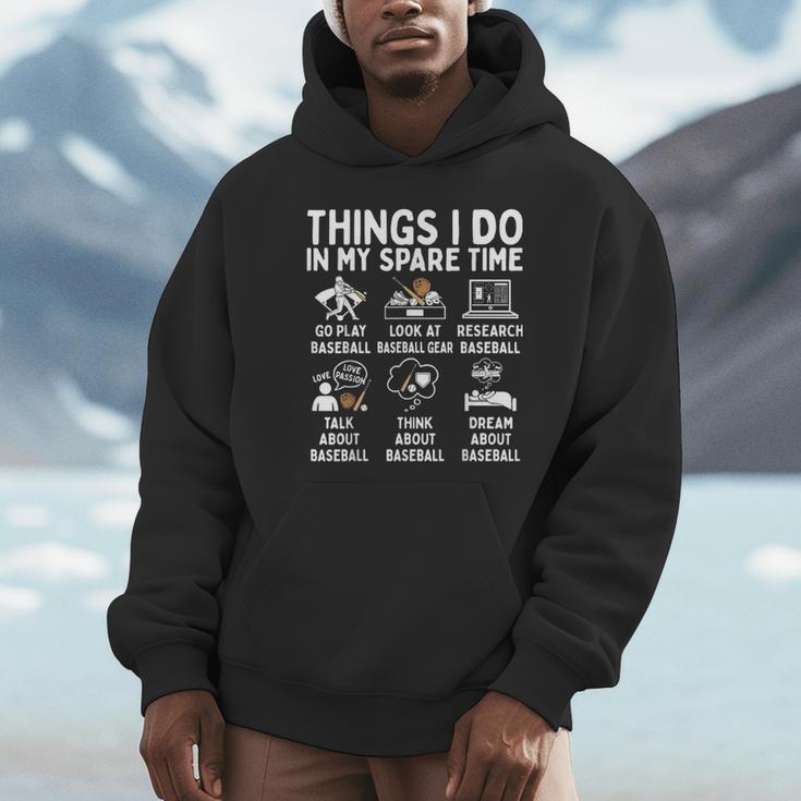 Things I Do In My Spare Time Baseball Lover Unisex Hoodie Things I Do In My Spare Time Baseball Lover Unisex Hoodie