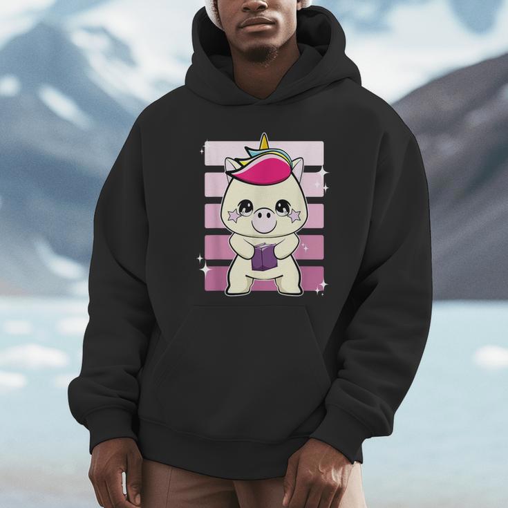 Unicorn With Book Unisex Hoodie