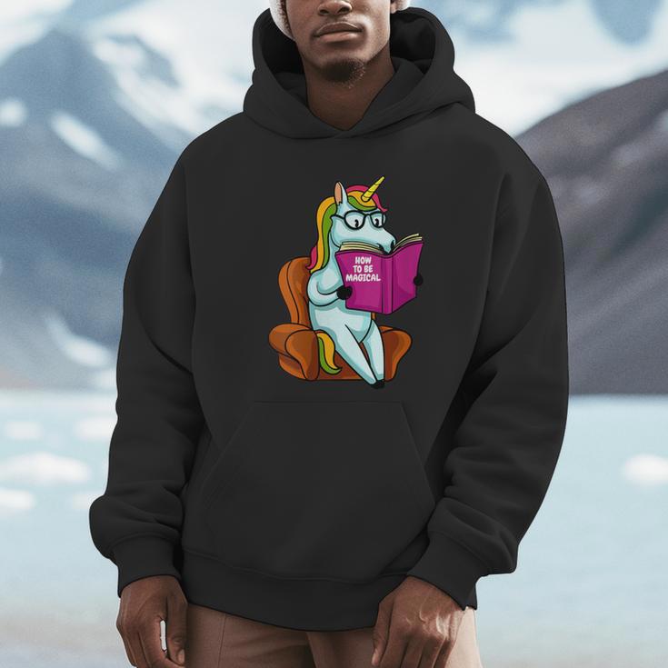 Unicorn Librarian For A Teacher Reading Book In School Unisex Hoodie Unicorn Librarian For A Teacher Reading Book In School Unisex Hoodie