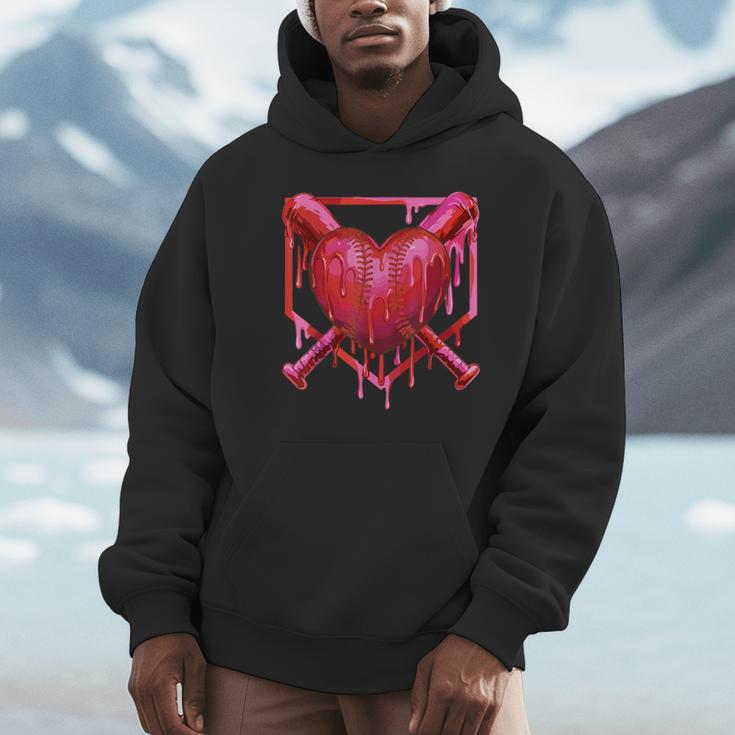 Valentines Day Baseball Red Heart Dab Boys Girls Kids Unisex Hoodie Valentines Day Baseball Red Heart Dab Boys Girls Kids Unisex Hoodie