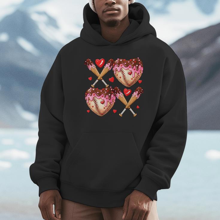 Valentines Day Drip Heart Baseball XOXO Boys Kids Men Sport Unisex Hoodie Valentines Day Drip Heart Baseball XOXO Boys Kids Men Sport Unisex Hoodie