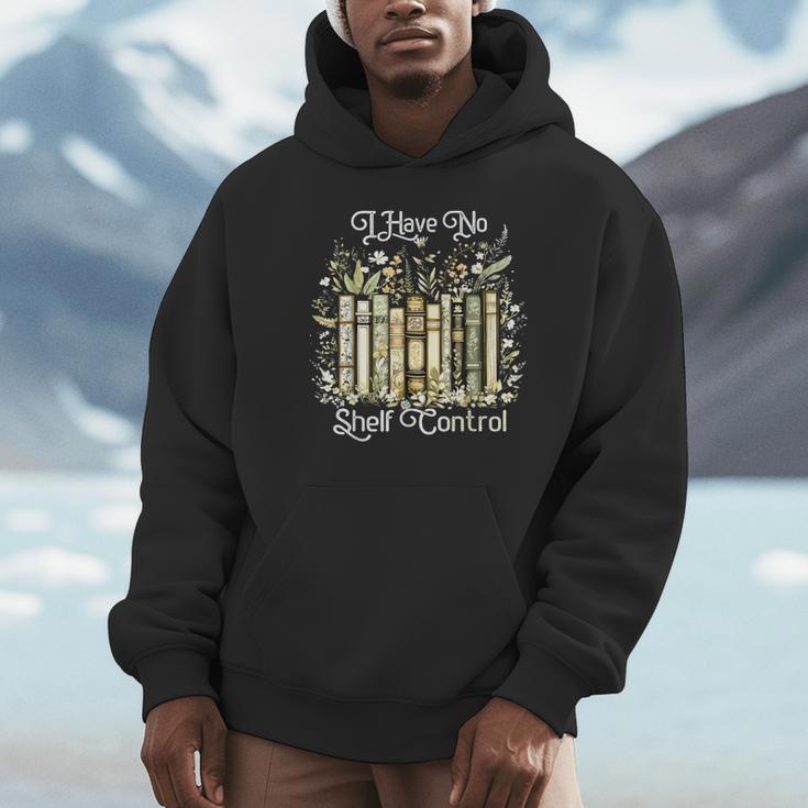 Vintage Floral Bookshelf I Have No Shelf Control Book Lovers Unisex Hoodie